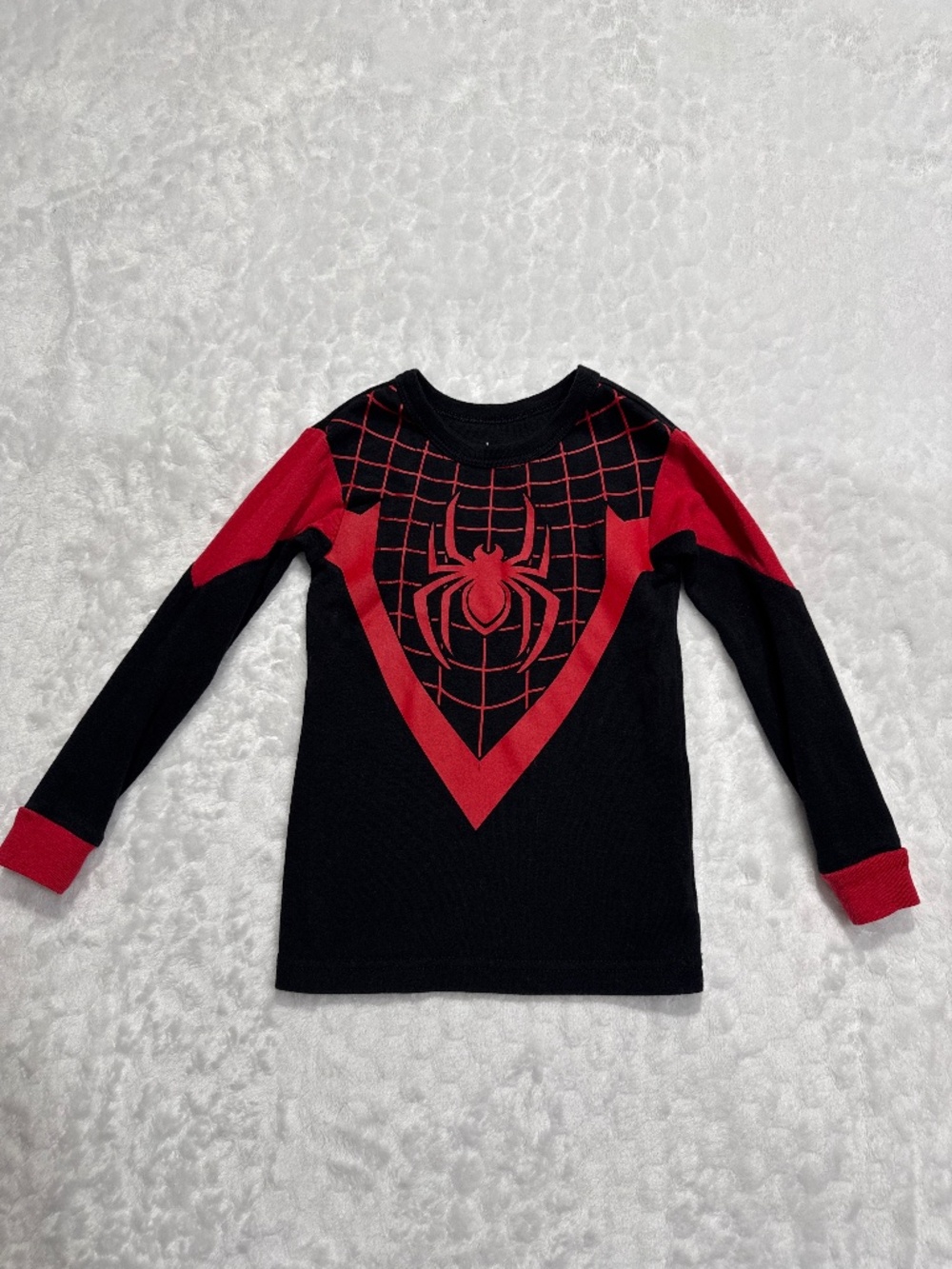 Baby Gap Marvel Spider-Man Spiderweb pajama top black red snug fit boys size 4